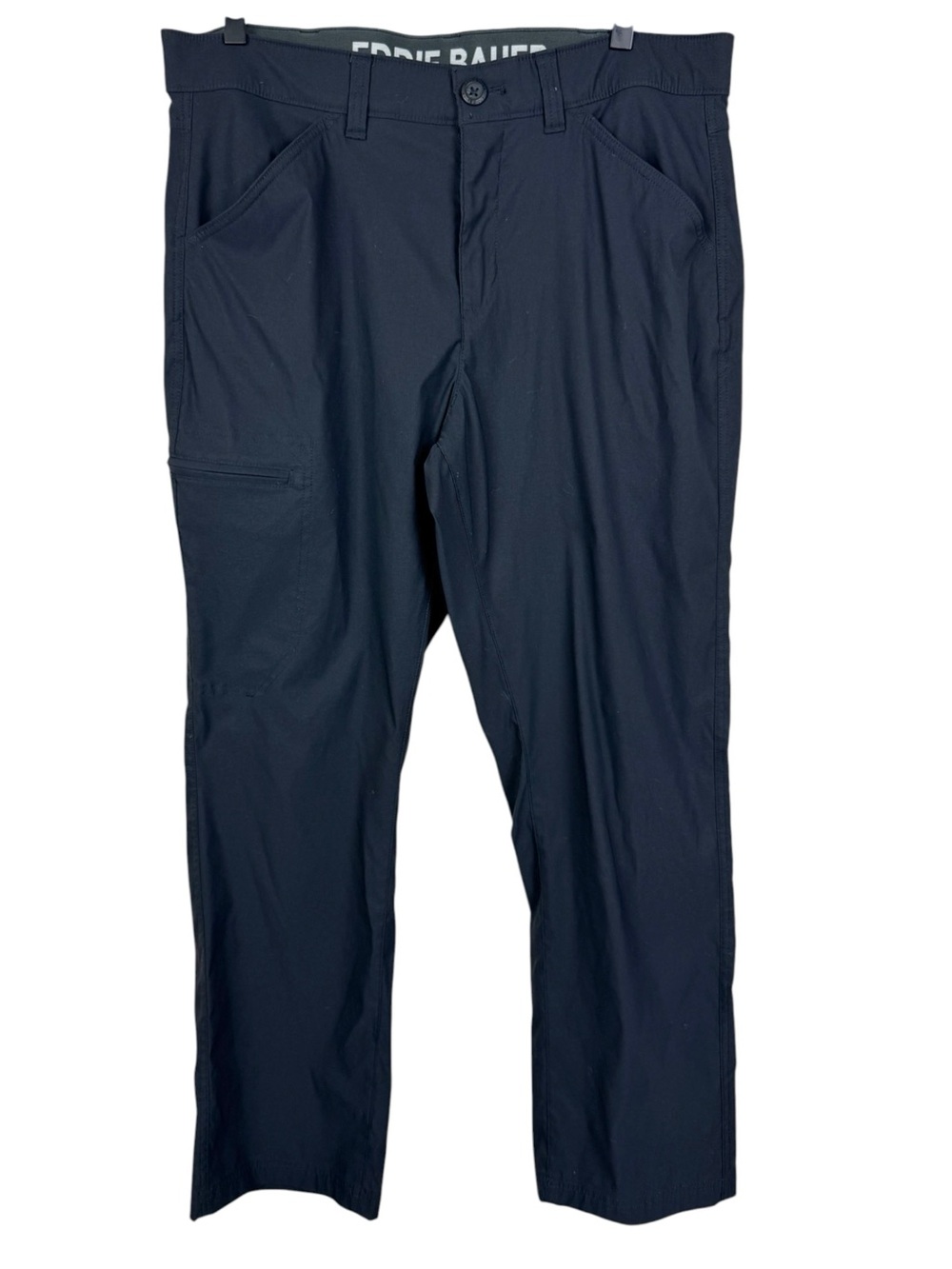 Eddie Bauer Rainier Tech Pants Tag sz 36x30 Black Hiking Outdoors